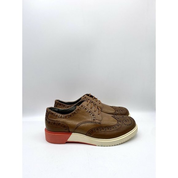 ANTHONY MILES Mens Brown Leather Shoes US Size  7‎ European ￼41 main image 4